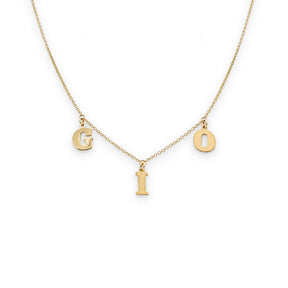 Collana Tre Lettere Grandi Personalizzabile-Collane-GioGio-Gioielleria Granarelli