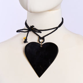 Collana cordino Cuore e Pietre-Girocolli-AMLÈ-Gioielleria Granarelli