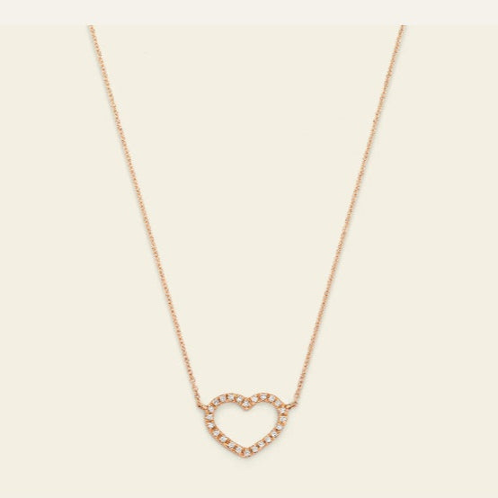 Collana Cuore a filo e Diamanti