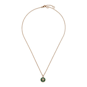 Collana Interlocking Oro Rosa, Agata e Diamante-Girocolli-GUCCI-Gioielleria Granarelli