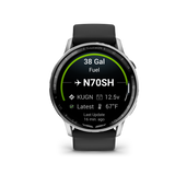 D2™ Air X15 Silver with Black Silicone Band