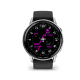 D2™ Air X15 Silver with Black Silicone Band