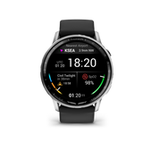 D2™ Air X15 Silver with Black Silicone Band