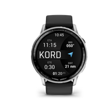 D2™ Air X15 Silver with Black Silicone Band