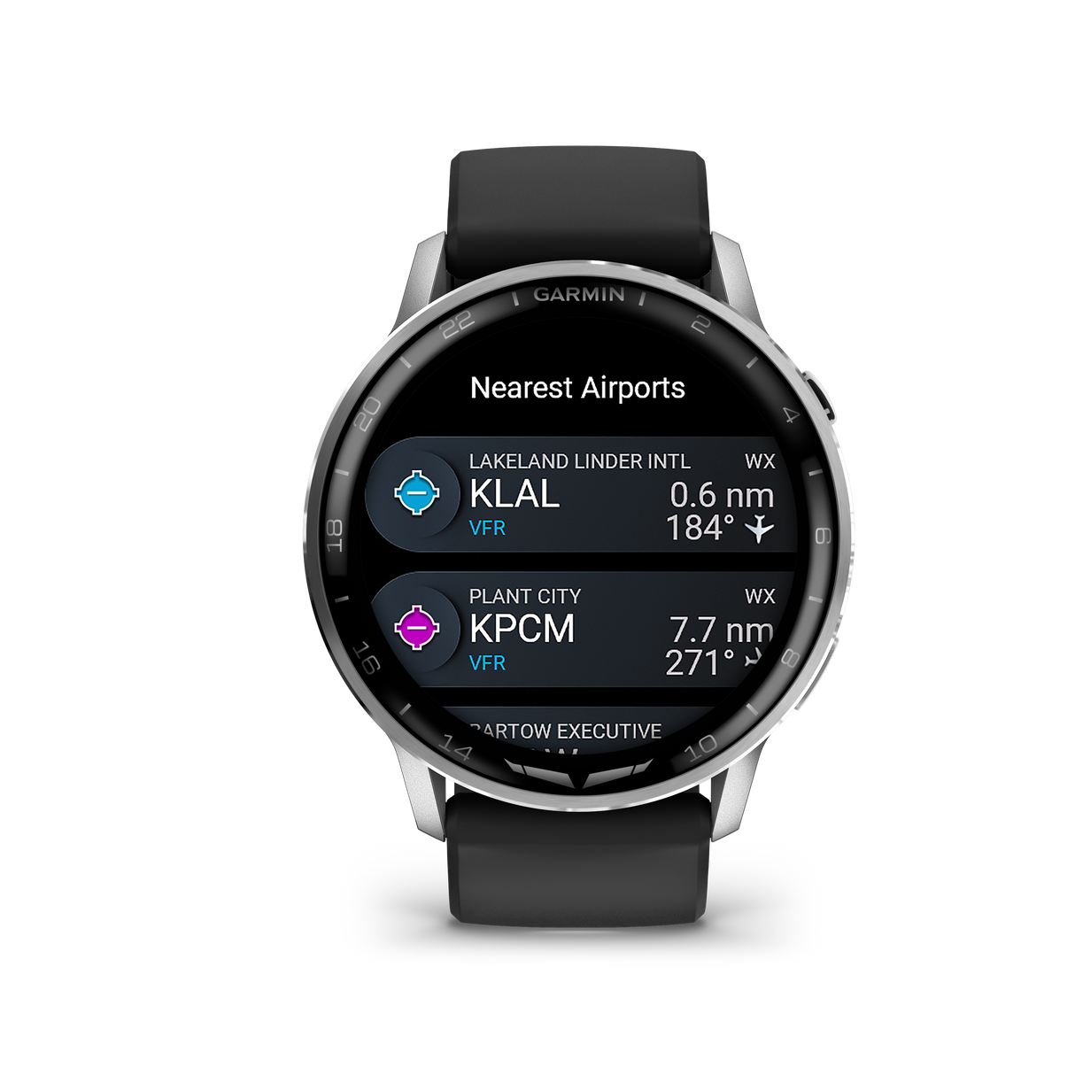 D2™ Air X15 Silver with Black Silicone Band