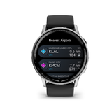 D2™ Air X15 Silver with Black Silicone Band