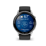 D2™ Air X15 Silver with Black Silicone Band