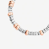 Bracciale DoDo Rondelle Argento e Rondelle Maxi Oro Rosa