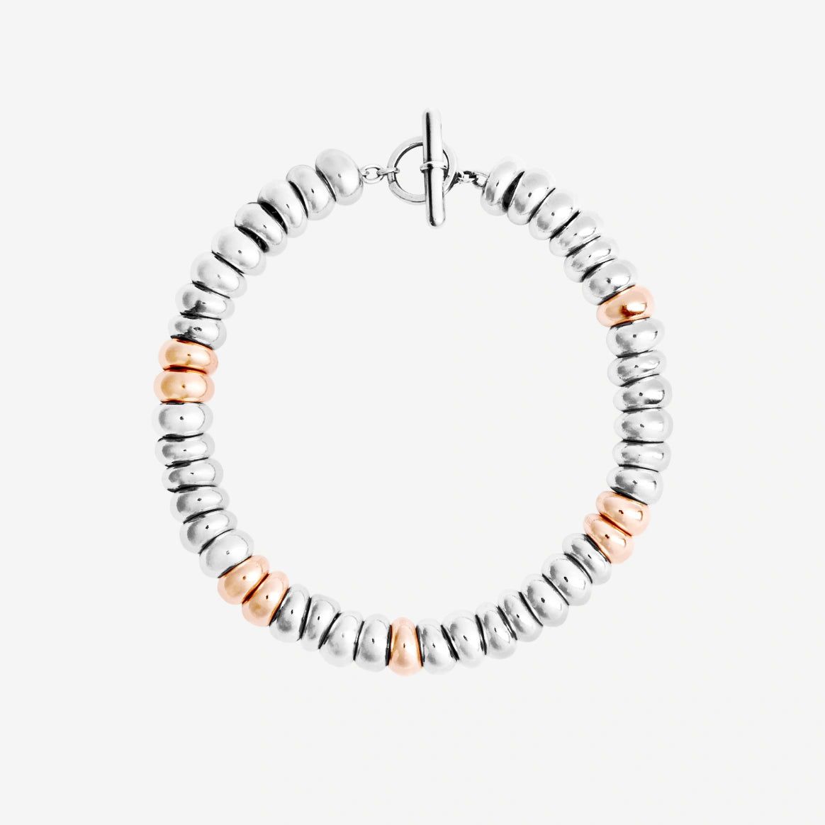 Bracciale DoDo Rondelle Maxi Argento e Oro Rosa