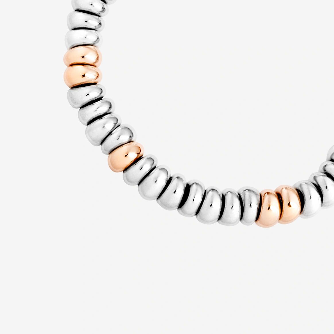 Bracciale DoDo Rondelle Maxi Argento e Oro Rosa