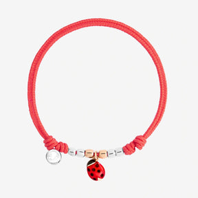 Bracciale Cordino Coccinella-Bracciali-DODO-Gioielleria Granarelli