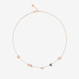Dodo vlinder ketting diamanten en saffieren