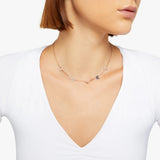 Dodo vlinder ketting diamanten en saffieren
