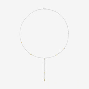 Collana DoDo Rosario Lariat Argento e Oro Giallo-Girocolli-DODO-Gioielleria Granarelli