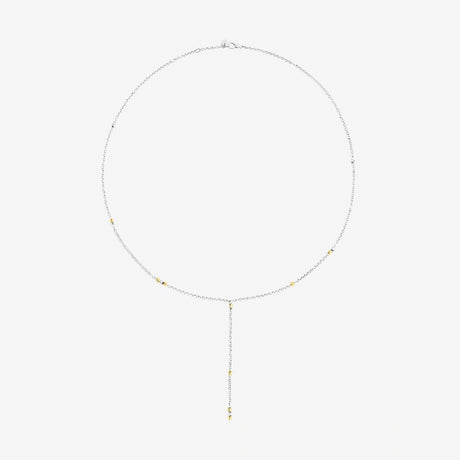 Collana DoDo Rosario Lariat Argento e Oro Giallo-Girocolli-DODO-Gioielleria Granarelli
