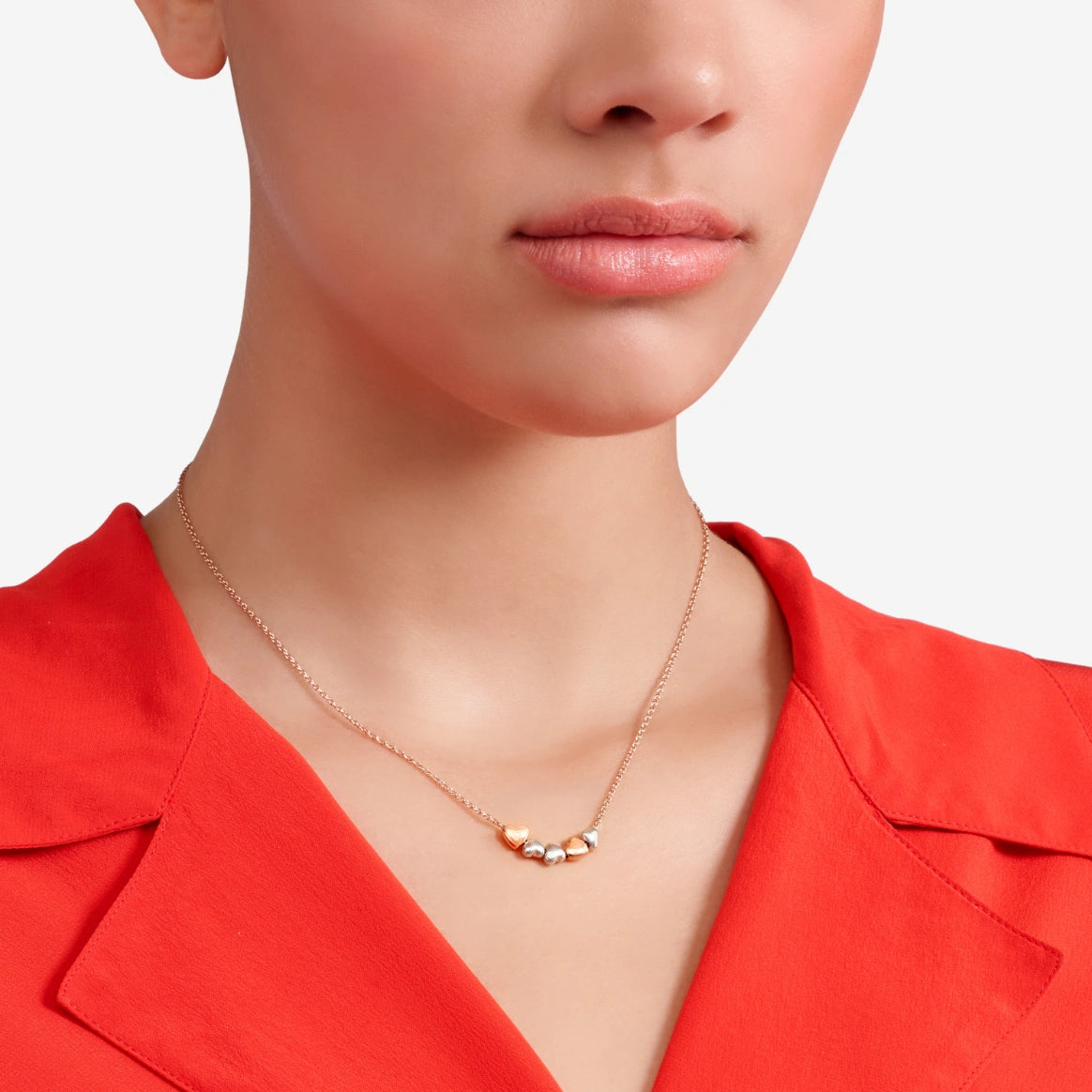 Serebra Jewelry Collana Con Ciondolo Molecola Di Serotonina, In Lega Metallica, Colori Argento, Oro, Oro Rosa, Catena 40+7 Cm