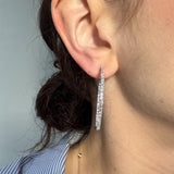 Orecchini Cerchi con Diamanti 2,28ct Oro Bianco