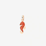 Charm DoDo Cavalluccio Marino Oro Rosa con Smalto Arancione