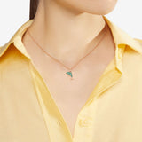 CHARM DODO DELFINO Rose gold with euthel enamel