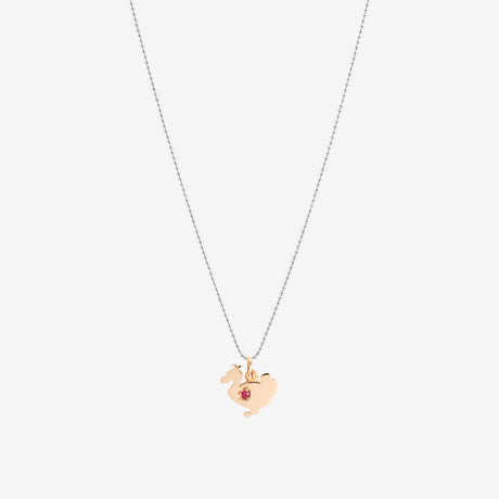 Charm DoDo Lady Dodo Oro Rosa e Rubino - Edizione Limitata-Ciondoli-DODO-Gioielleria Granarelli