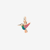 Charm DoDo Colibrì Oro Rosa e Smalto Perlato Multicolor