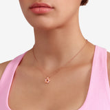 Charm Dodo Fiore Oro Rosa e Zaffiri Multicolori
