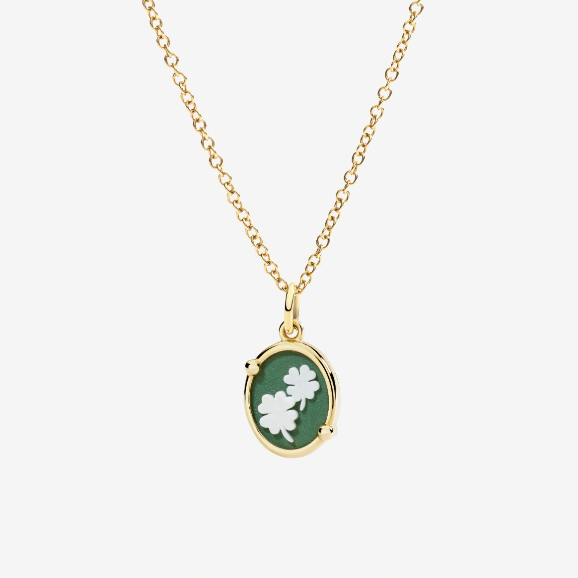 Charm DoDo Cammeo Oro giallo e Porcellana