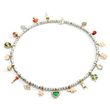 Charm DoDo Fungo Oro Rosa e Smalto Arancio