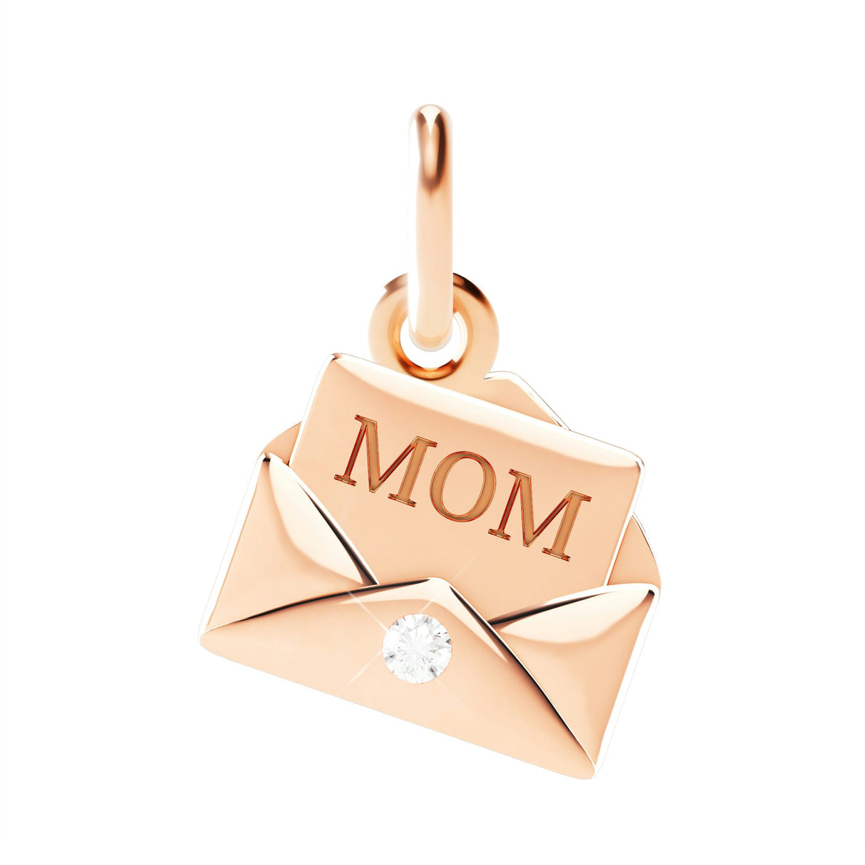 Charm DoDo Lettera Oro Rosa e Diamante