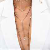 Collana rosario con Pepite di Zirconi Verde Lime