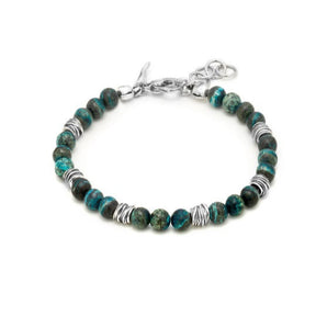 Bracciale Tango in Argento e Diaspro Verde-Bracciali-RASPINI-Gioielleria Granarelli