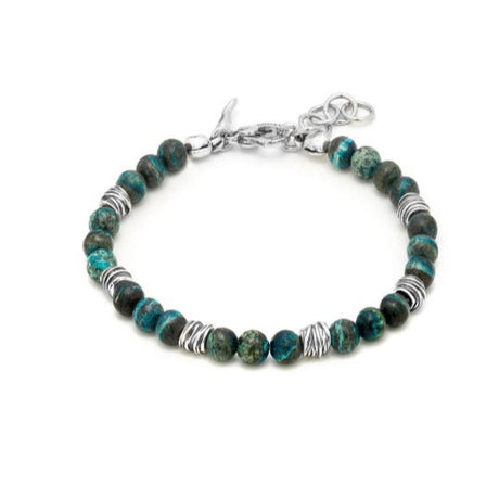 Bracciale Tango in Argento e Diaspro Verde-Bracciali-RASPINI-Gioielleria Granarelli
