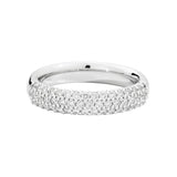 Anello a fascia 3 file di Diamanti 0,59ct