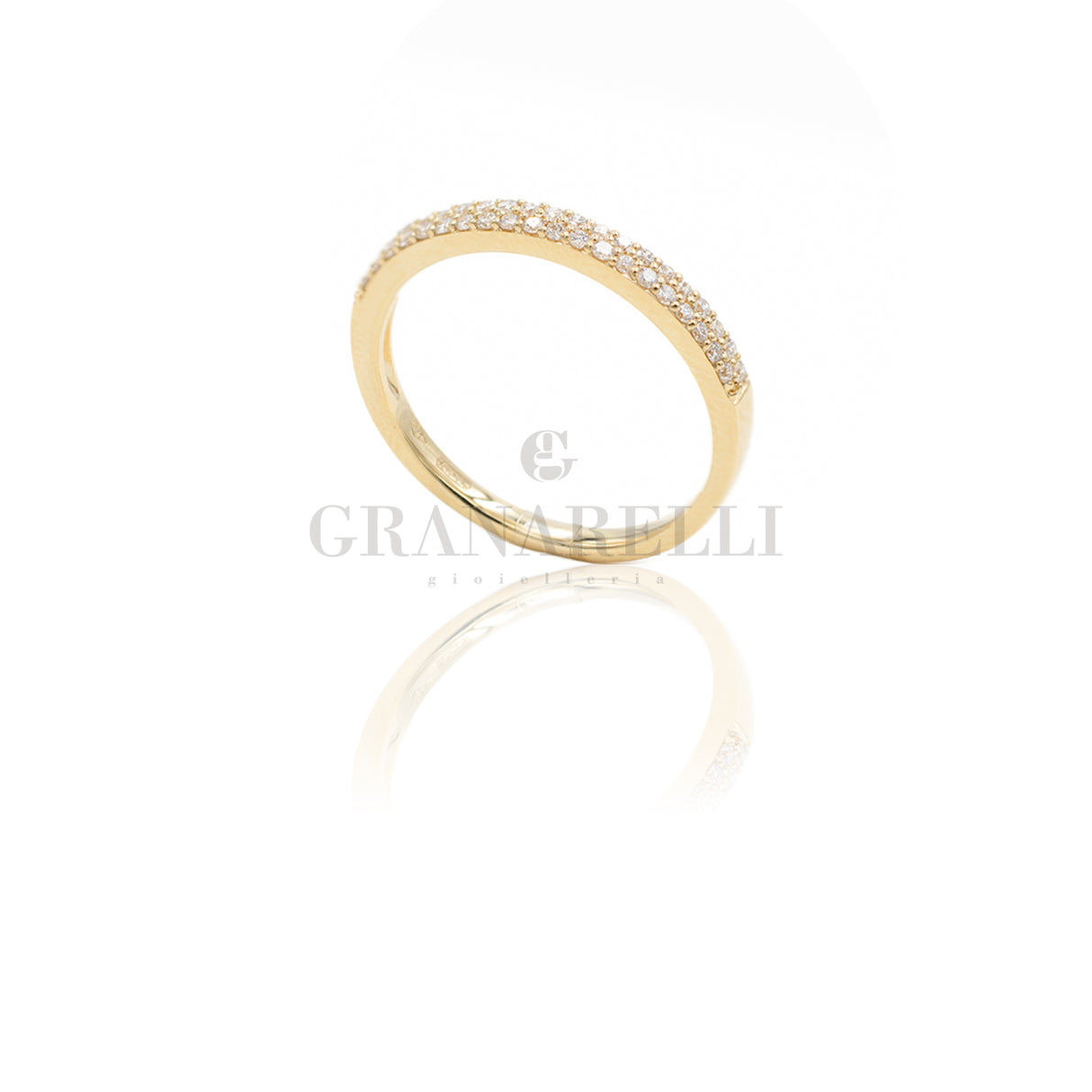 2 -row Fedin ring in yellow gold diamonds
