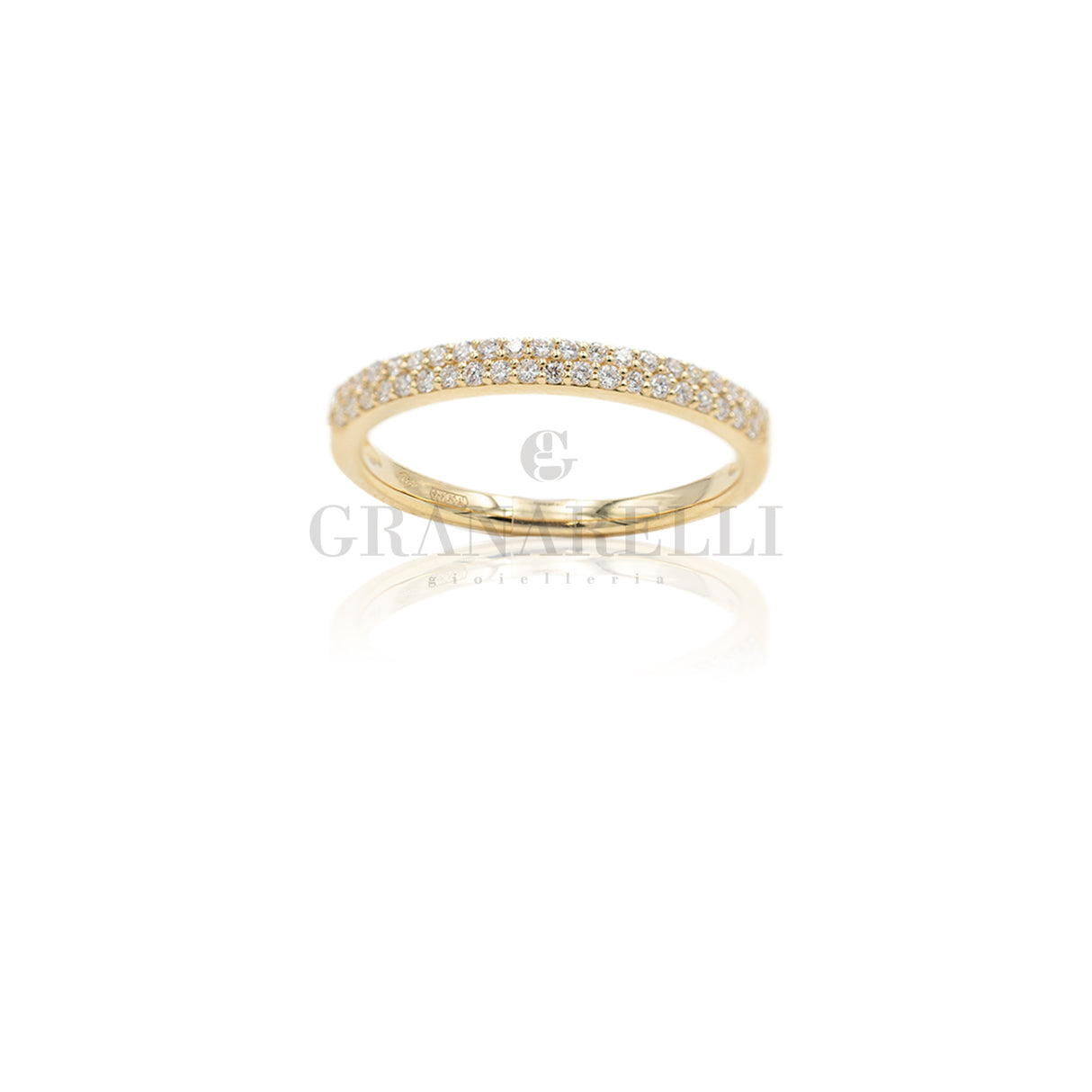 2 -row Fedin ring in yellow gold diamonds