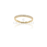 2 -row Fedin ring in yellow gold diamonds