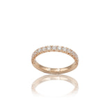 Anello Fedina Half Eternity Diamanti 0.32kt In Oro Rosa-Anelli-GRANARELLI-Gioielleria Granarelli
