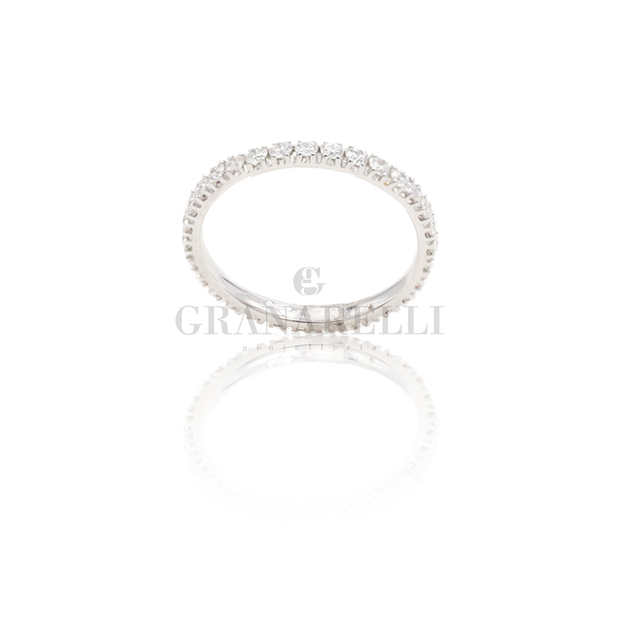 Fedina Girodito Diamanti 0,50ct in Oro Bianco