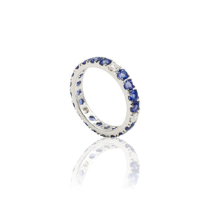 Fedina Girodito Zaffiri 1,92ct e Diamanti in Oro Bianco-Anelli-CRIVELLI-Gioielleria Granarelli