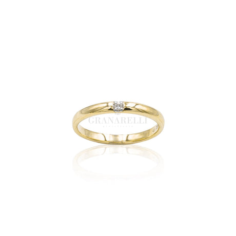 Fedina in Oro Giallo con Diamante-Anelli-CRIVELLI-Gioielleria Granarelli