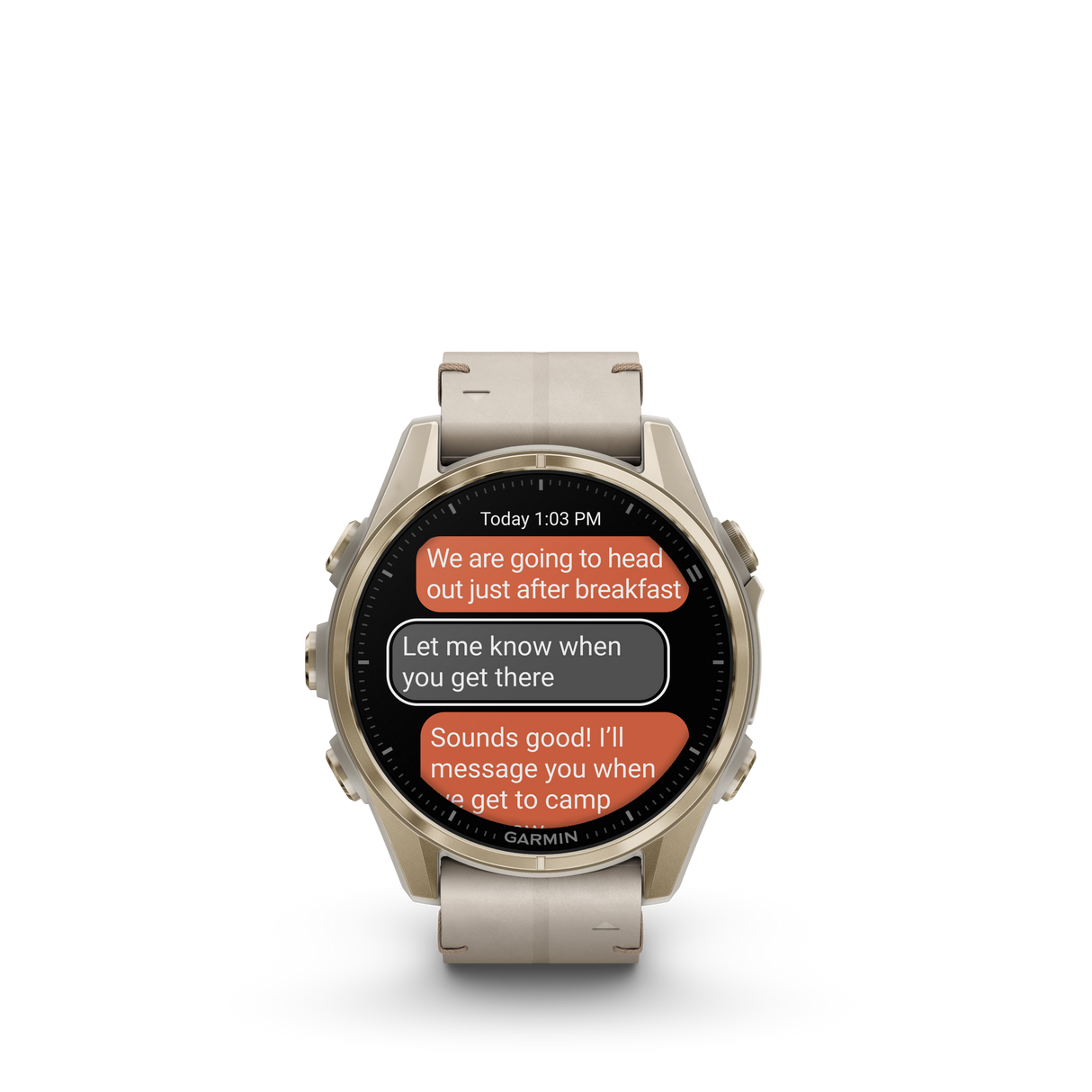 fēnix® 8 - 43 mm, AMOLED Soft Gold-Orologi-GARMIN-Gioielleria Granarelli
