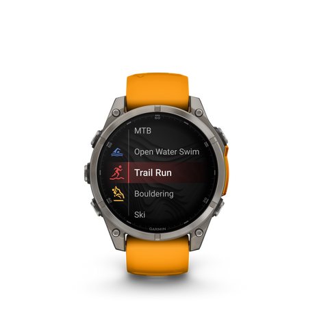fēnix® 8 - 47 mm, AMOLED Titanium & Spark Orange-Orologi-GARMIN-Gioielleria Granarelli