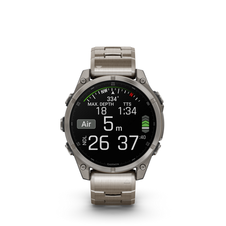 fēnix® 8 - 47 mm, AMOLED Bracciale Titanio-Orologi-GARMIN-Gioielleria Granarelli