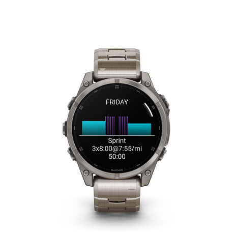 fēnix® 8 - 47 mm, AMOLED Bracciale Titanio-Orologi-GARMIN-Gioielleria Granarelli