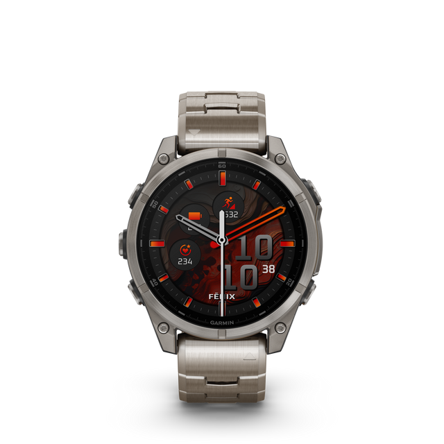 fēnix® 8 - 47 mm, AMOLED Bracciale Titanio-Orologi-GARMIN-Gioielleria Granarelli