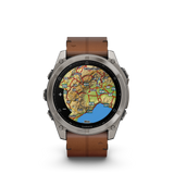 fēnix® 8 - 51 mm, AMOLED Titanio con cinturino in pelle-Orologi-GARMIN-Gioielleria Granarelli
