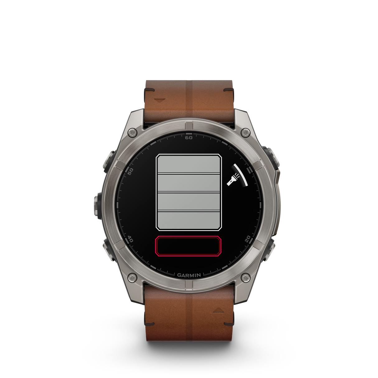fēnix® 8 - 51 mm, AMOLED Titanio con cinturino in pelle-Orologi-GARMIN-Gioielleria Granarelli