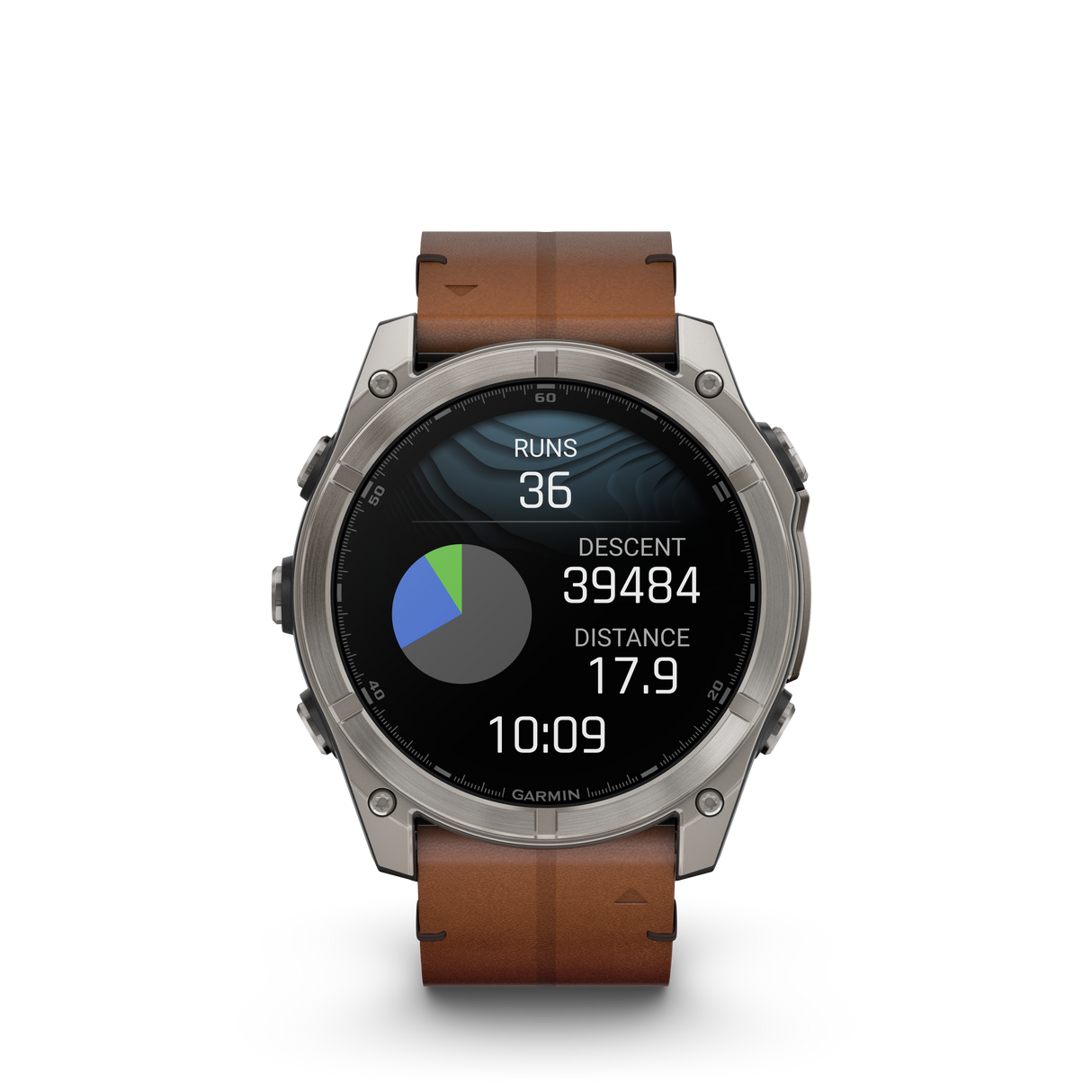 fēnix® 8 - 51 mm, AMOLED Titanio con cinturino in pelle-Orologi-GARMIN-Gioielleria Granarelli