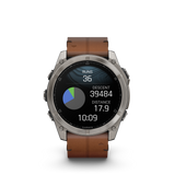 fēnix® 8 - 51 mm, AMOLED Titanio con cinturino in pelle-Orologi-GARMIN-Gioielleria Granarelli