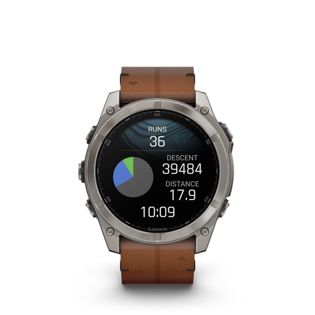fēnix® 8 - 51 mm, AMOLED Titanio con cinturino in pelle-Orologi-GARMIN-Gioielleria Granarelli